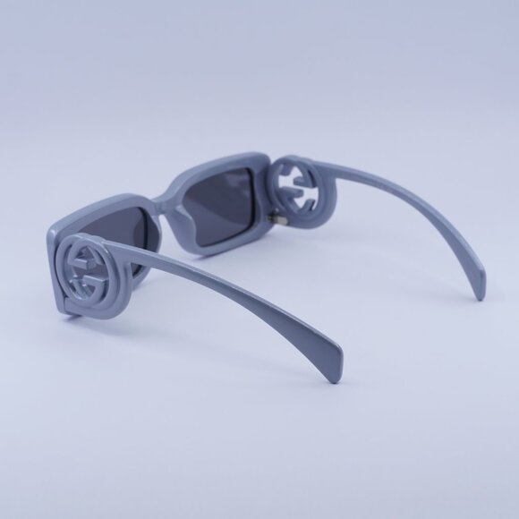 🕶️ New Gucci GG1325S 011 Sunglasses - Silver Frame, Silver Lenses - Picture 9 of 10